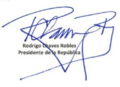 Fima de Rodrigo Chaves Robles