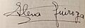 Firma de Elena Quiroga, escritora española del siglo xx