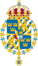 Great coat of arms of Sweden (shield and chain)