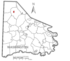 Map of Burgettstown, Washington County, Pennsylvania Highlighted.png