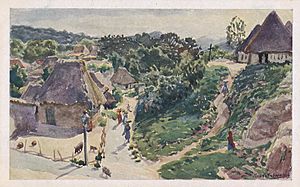 Archivo:San Miguel Tepezontes segun el pintor Max Vollmberg año 1919