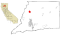 Shasta County California Incorporated and Unincorporated areas Lakehead-Lakeshore Highlighted