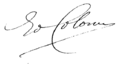 Signature d'Édouard Colonne