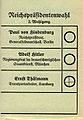 Stimmzettel zur Reichspräsidentenwahl 1932