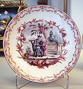 Vincennes soft porcelain plate 1749 1753