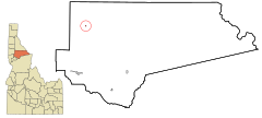 Clearwater County Idaho Incorporated and Unincorporated areas Elk River Highlighted.svg