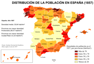 Archivo:Densidades de población en España (1857)