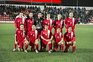 Archivo:Gibraltar national football team 5 March 2014