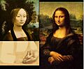 Ginevra benci with hands collage
