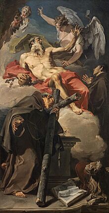 Giovanni Battista Pittoni - The Apotheosis of Saint Jerome with Saint Peter of Alcántara and an Unidentified Franciscan - NG 2238 - National Galleries of Scotland.jpg