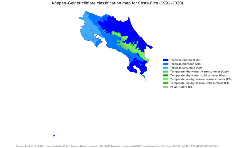 Koppen-Geiger Map v2 CRI 1991–2020