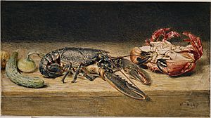 Archivo:Lobster, Crab, and a Cucumber - 1891P32