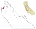 Monterey County California Incorporated and Unincorporated areas Seaside Highlighted
