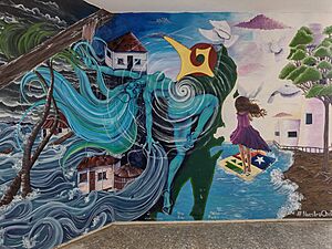Archivo:Mural en honor al huracán Janet