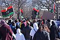 Protesting Libya outside the White House, Washington, D.C.