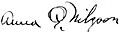 Signature in 1925 of Anna Q Nilsson, silent film actress (SAYRE 7680) (cropped)