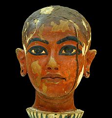 Archivo:Tête de Toutânkhamon enfant (musée du Caire Egypte)