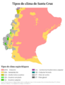 Tipos de clima de Santa Cruz (Köppen)