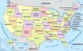 United States, administrative divisions - es - colored