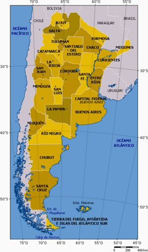Archivo:Argentina - Map - Provinces with names