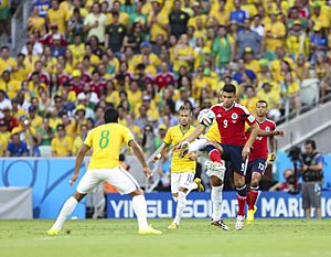 Archivo:Brazil and Colombia match at the FIFA World Cup 2014-07-04 (6)