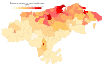 Cantabria Densidad 2018