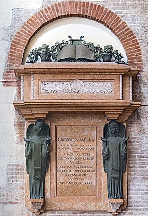 Archivo:Chiesa San Lorenzo Vicenza - Interno - transetto destro - monumento funebre Giacomo Zanella
