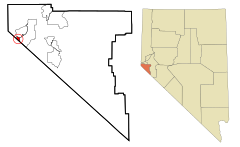 Douglas County Nevada Incorporated and Unincorporated areas Stateline Highlighted.svg