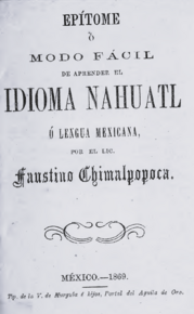 Archivo:Epítome o modo fácil de aprender el idioma náhuatl o lengua mexicana