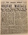 Halifax herald explosion front page