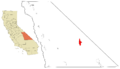 Inyo County California Incorporated and Unincorporated areas Furnace Creek Highlighted
