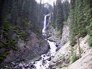 Archivo:Kyrgyzstan Barskaun Waterfall 001