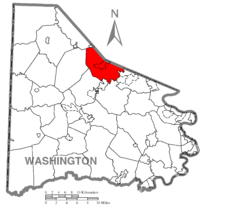 Map of Cecil Township, Washington County, Pennsylvania Highlighted.png