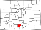 Map of Colorado highlighting Alamosa County.svg