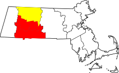 Map of Massachusetts highlighting the Springfield metropolitan area.svg