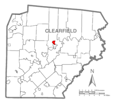 Map of Plymptonville, Clearfield County, Pennsylvania Highlighted.png