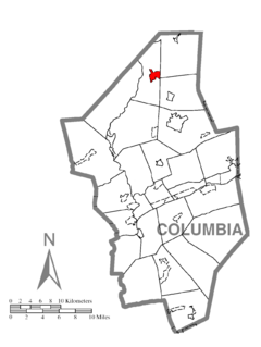Map of Waller Township, Columbia County, Pennsylvania Highlighted.png
