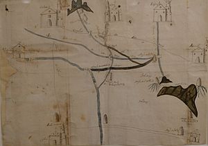 Archivo:Mapa de 1729 de los términos de Callosa de Segura, Cox, Albatera y la Granja de Rocamora - Archivo Reino de Valencia