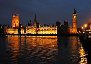 Archivo:PalaceOfWestminsterAtNight