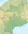 Panama Cocle relief map