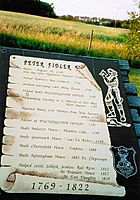 Archivo:Peter Fidler statue information panel