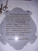 Placa conmemorativa (Iglesia de San Francisco de Asís)