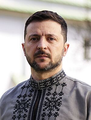 President of Ukraine Volodymyr Zelenskyy on 20 April 2025 (cropped).jpg