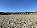 Puente de la Estrella de 1933 con el embalse de Ricobayo vaciado por Iberdrola en julio de 2021