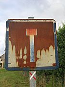 Rusty road sign (dead end)