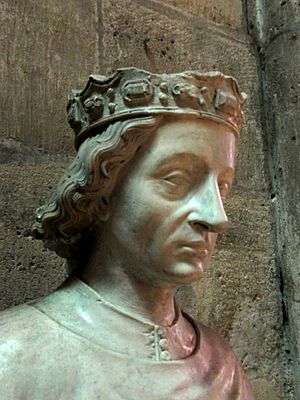Archivo:Saint-Denis (93), basilique, buste de Charles VII sculpté d'après son masque mortuaire