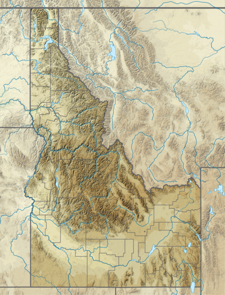 USA Idaho relief location map