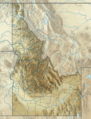 USA Idaho relief location map