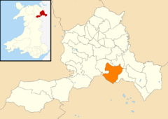 Wales Wrexham Community Overton map.svg