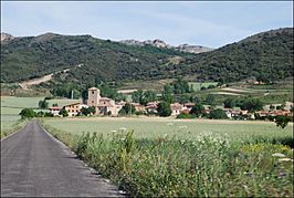 Vista de Cascajares de Bureba desde la carretera.